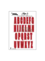 Crealies • Alfies snijmallen no.3 Hoofdletters schaduw Crealies CLALF03