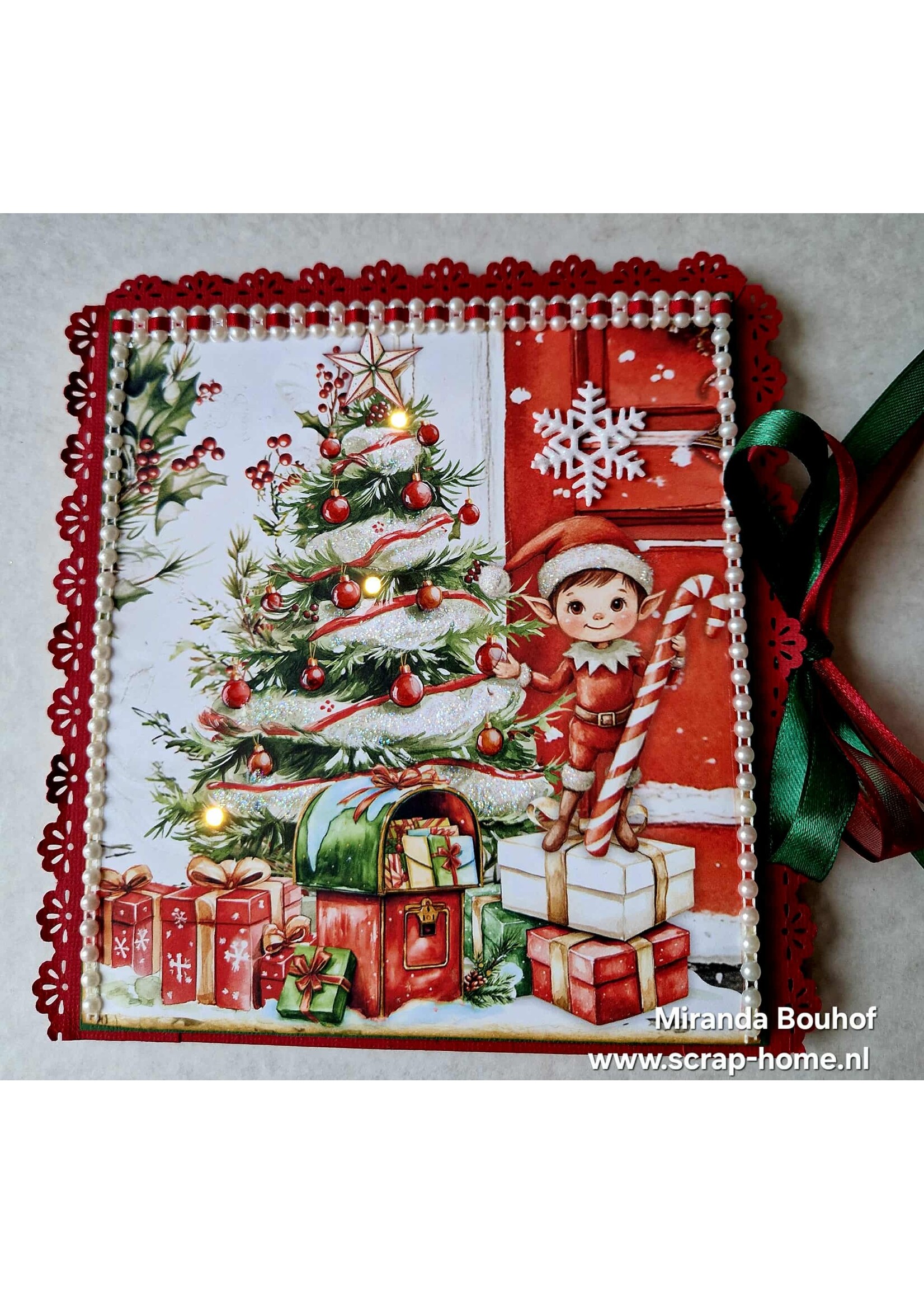 Holly Jolly pop-up kaart met lichtjes