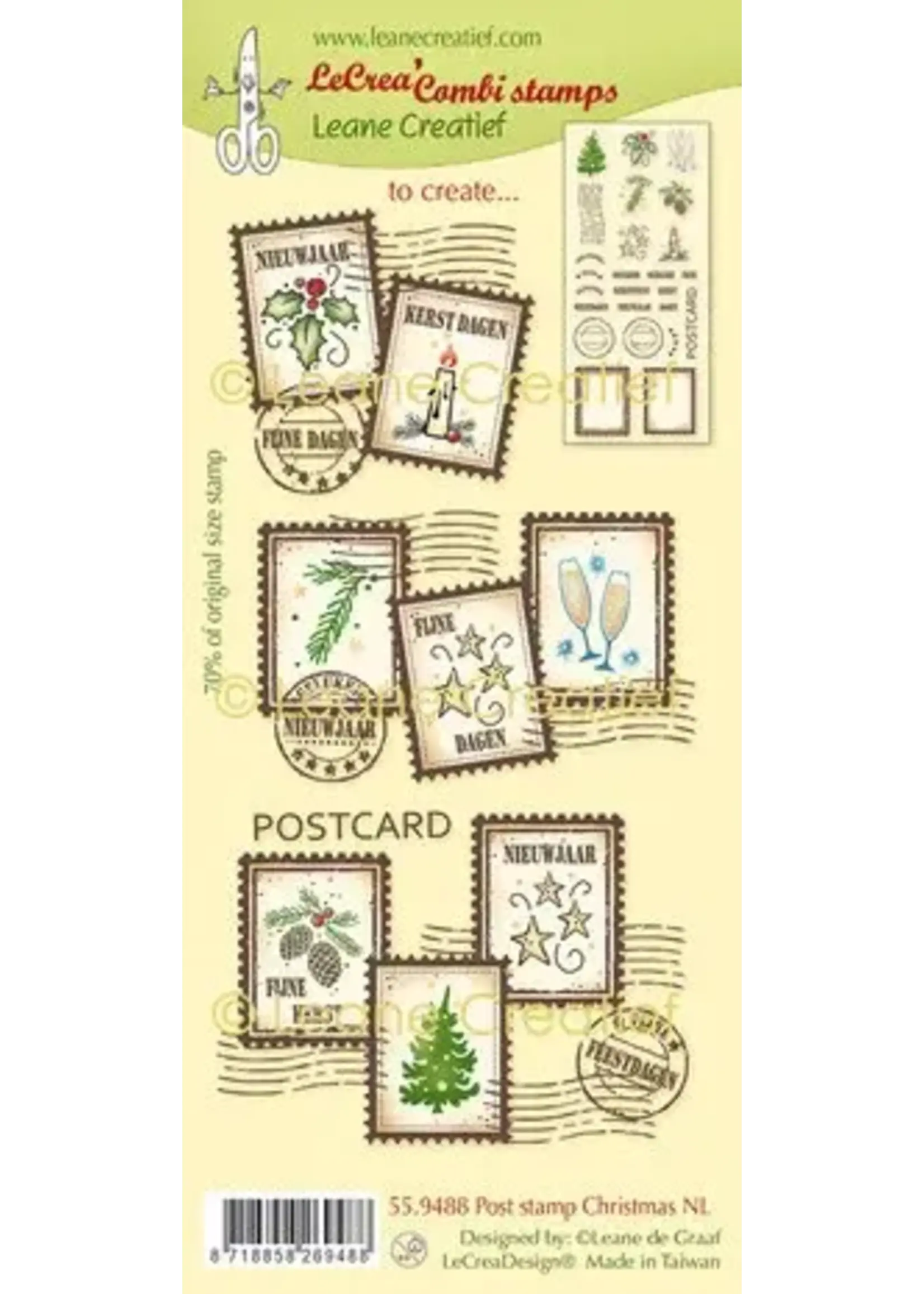 LeCreaDesign Combi Clear Stamp Post Stamps Christmas (55.9488)