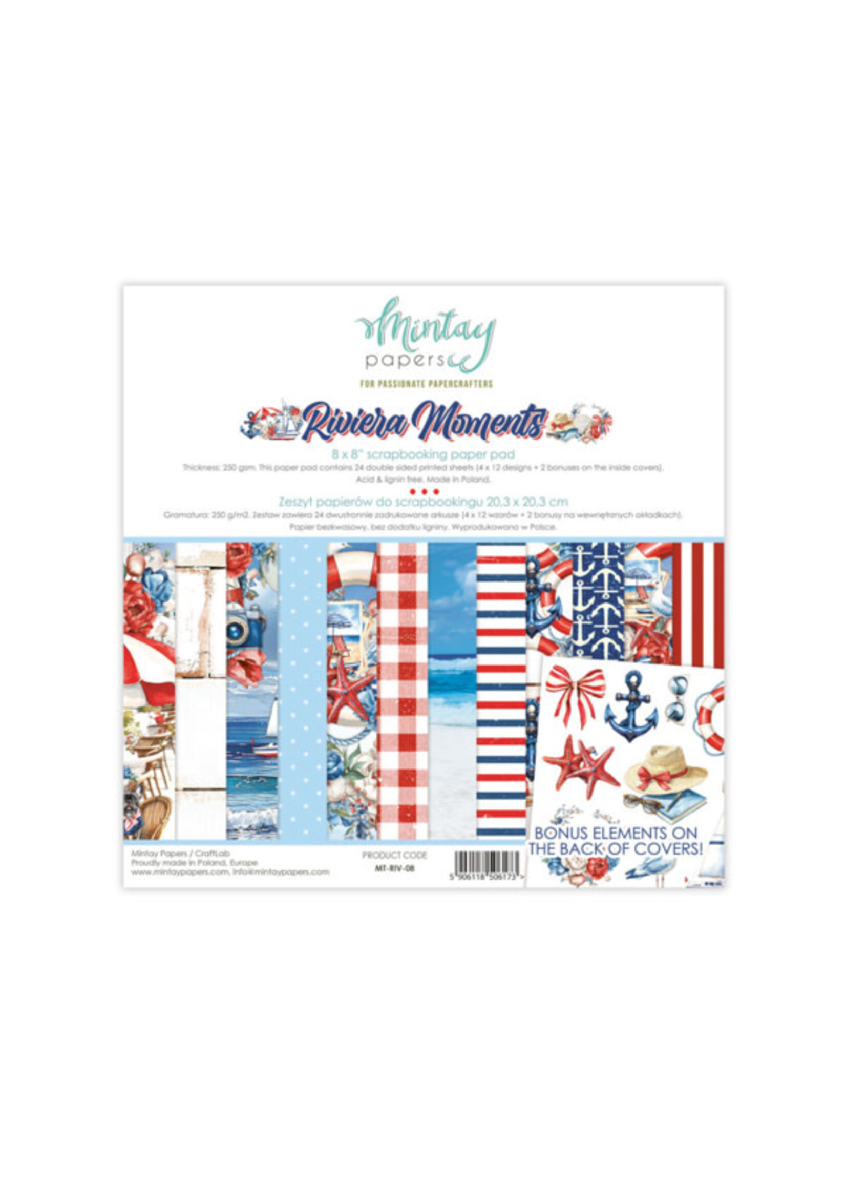 8 x 8 Paper Pad - Riviera Moments