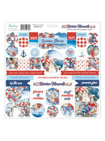 12 x 12 Chipboard Ephemera Sheet - Riviera Moments