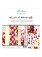 12 x 12 Paper Set - Rust & Rose