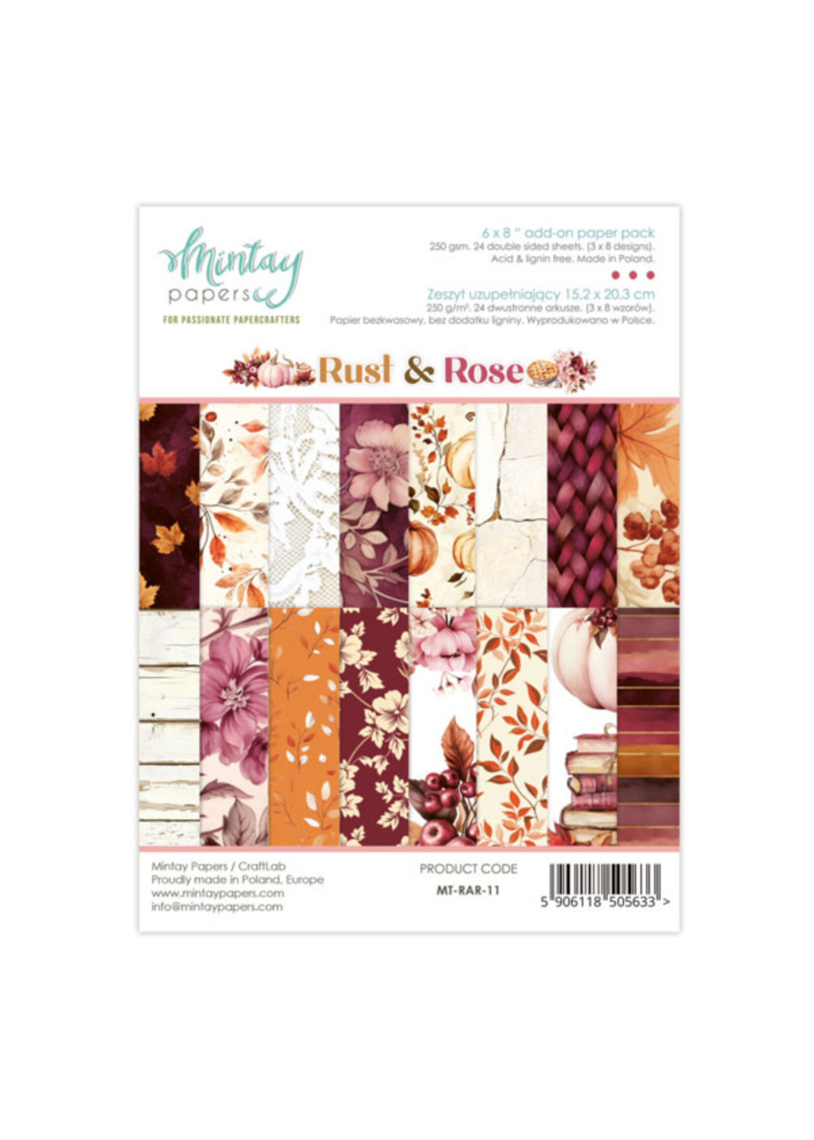 6 x 8 Add-On Paper Pad - Rust & Rose