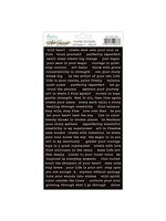 6 x 12 Art Journal Paper Stickers - Phrases 1 - Black