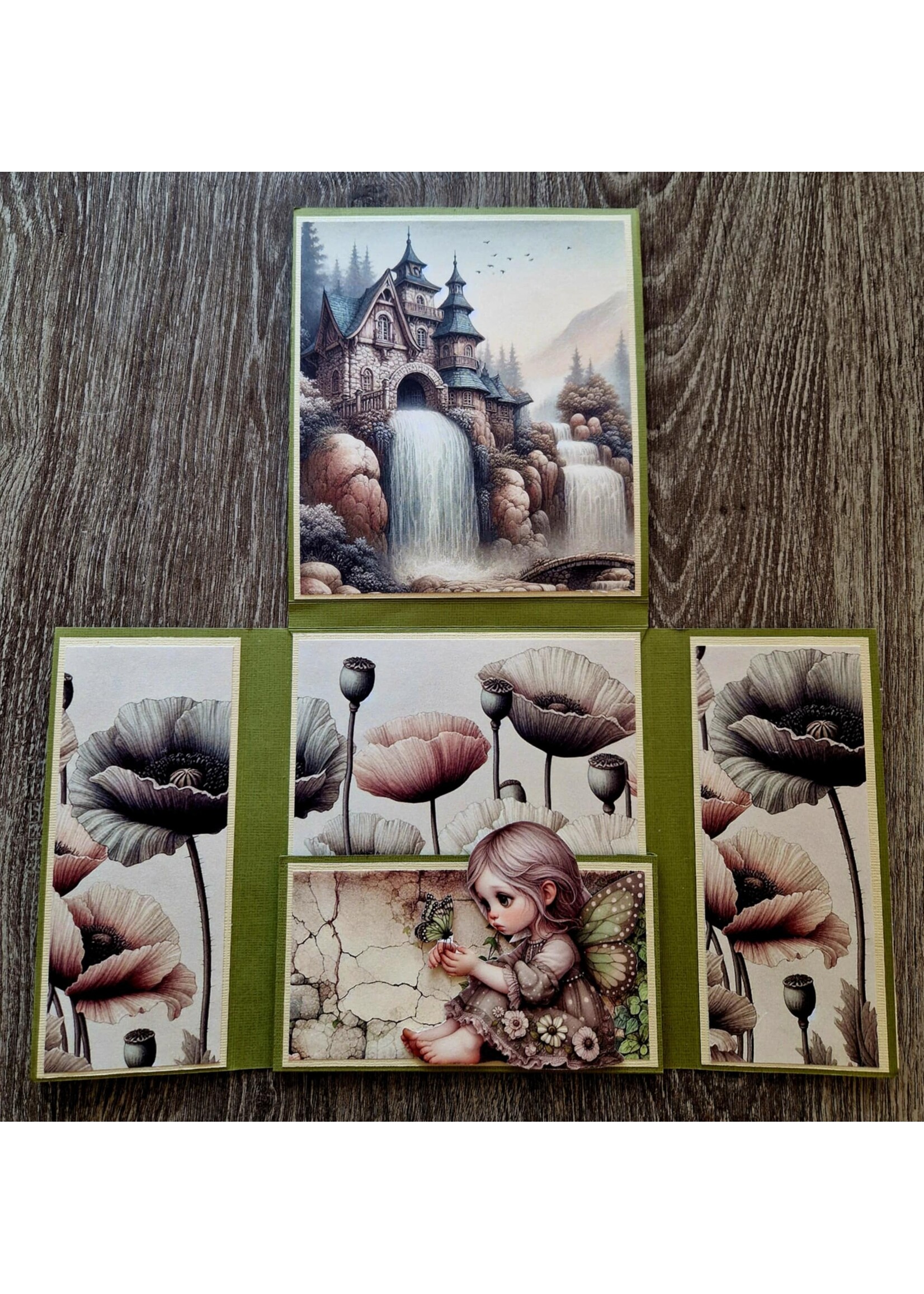 Fairy kaart met labels en schudkaart Miranda