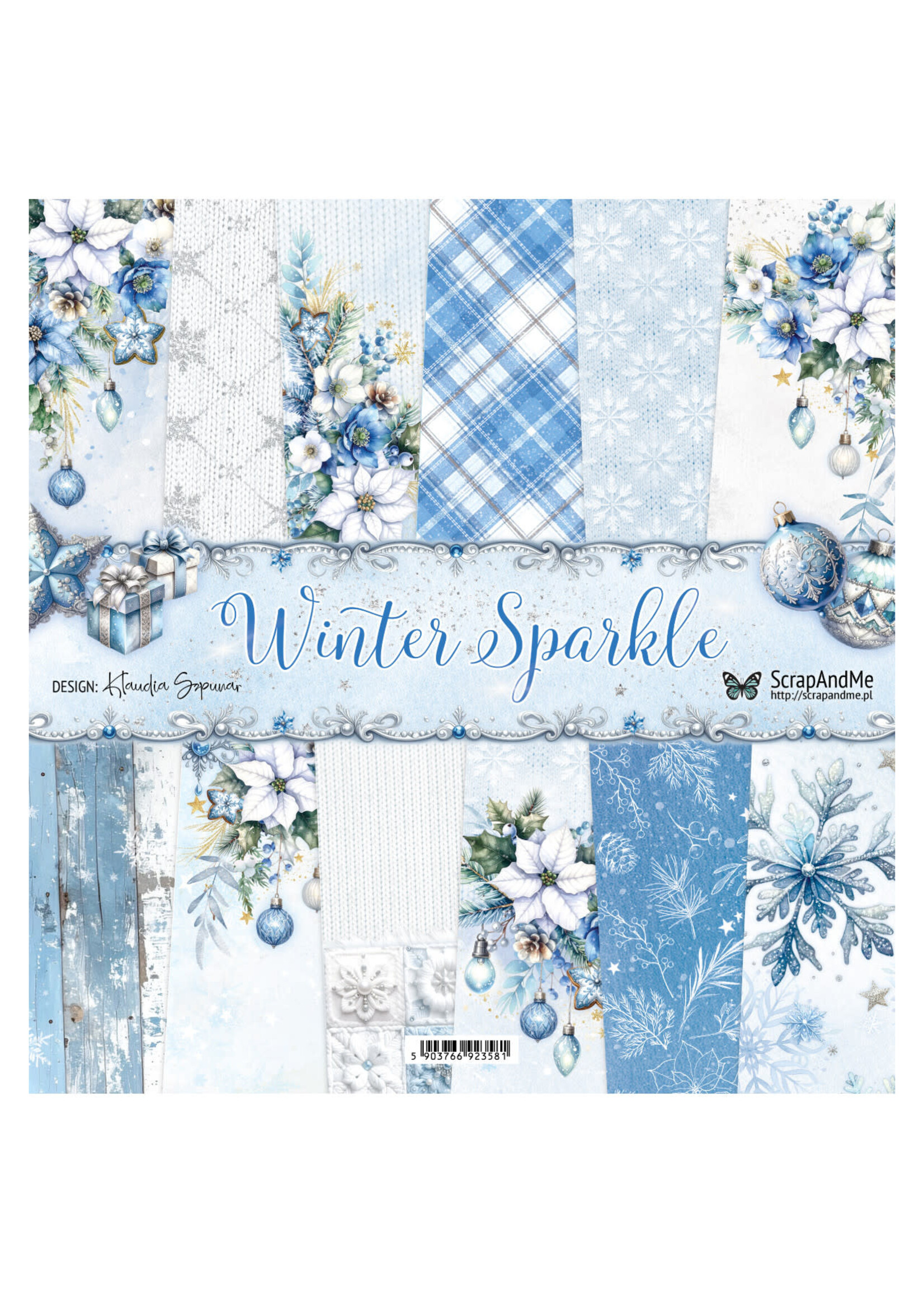 Winter Sparkle, 12" x 12" scrapbooking paper pack