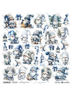 Gnomes 6 blauwe winter gnomes