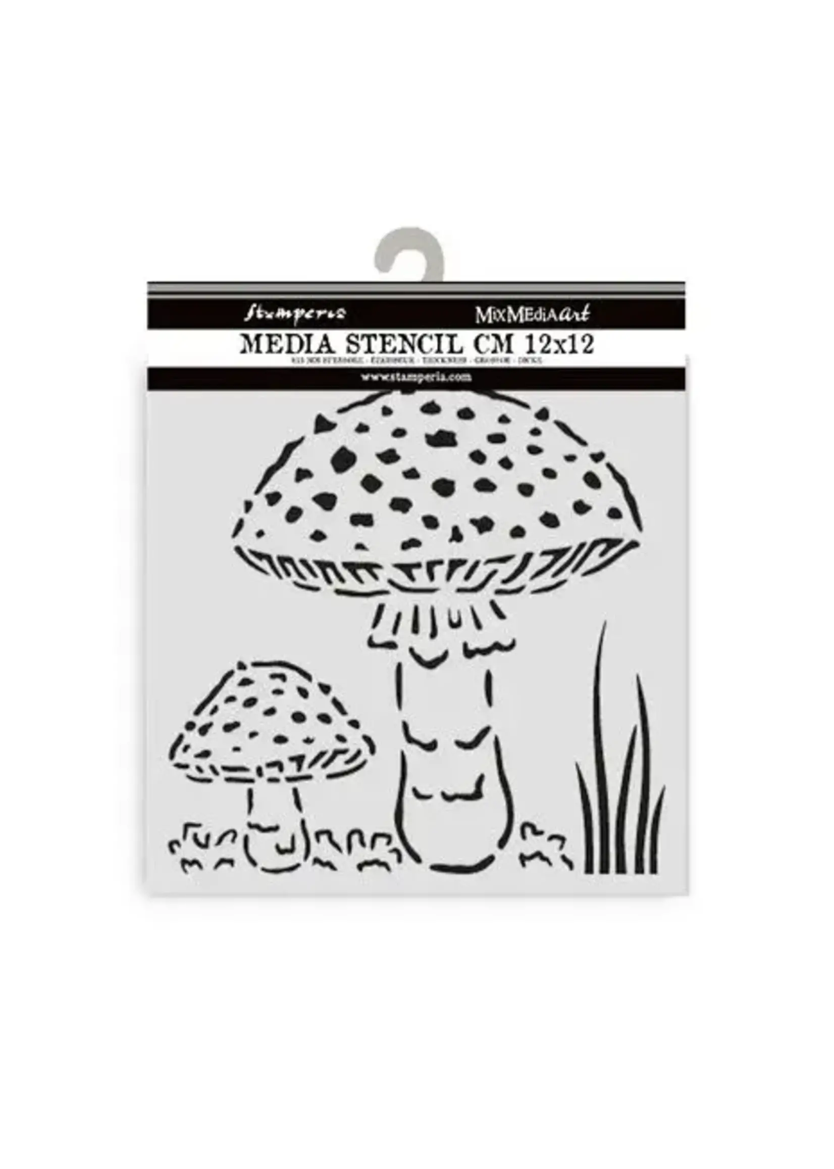 Whispering Woods Thick Stencil 12x12cm Mushrooms (KSTDS59)