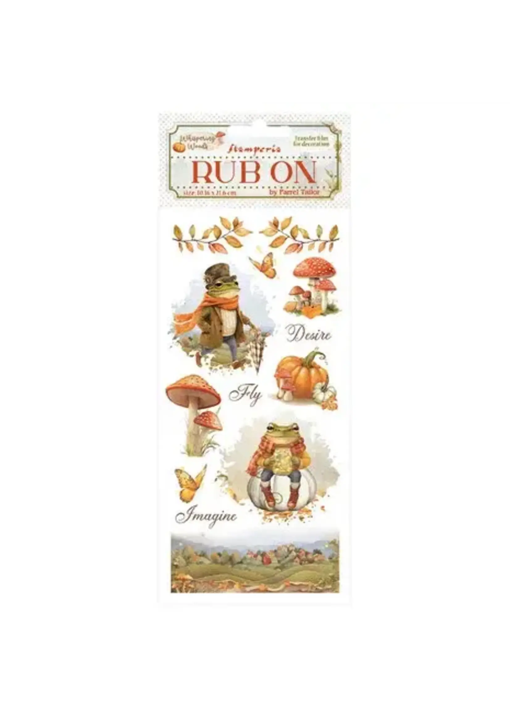 Whispering Woods Rub-On 4x8,5 Inch Mr Frog (DFLRB187)