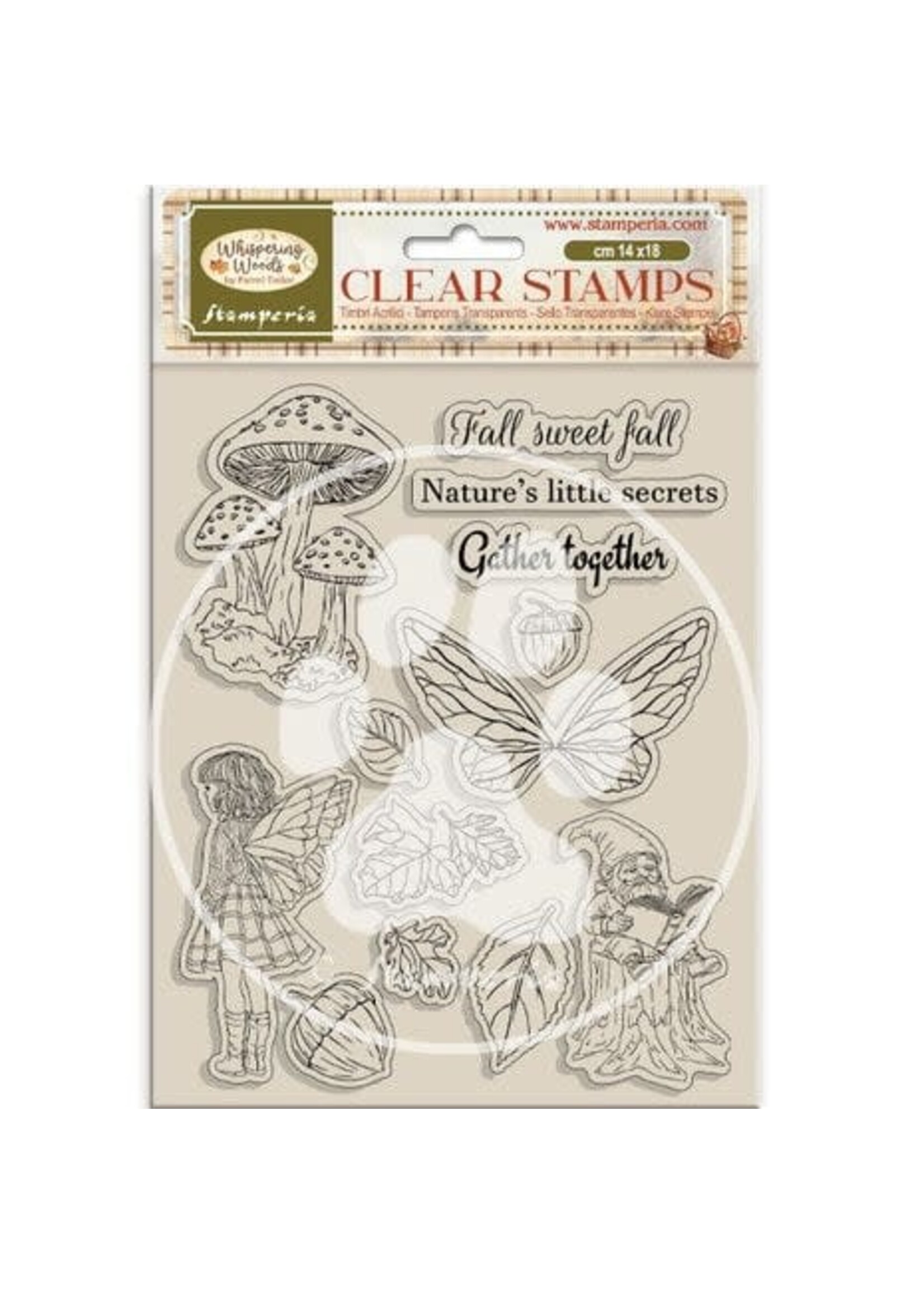 Whispering Woods Clear Stamp Mushrooms and Fairies (WTK225)