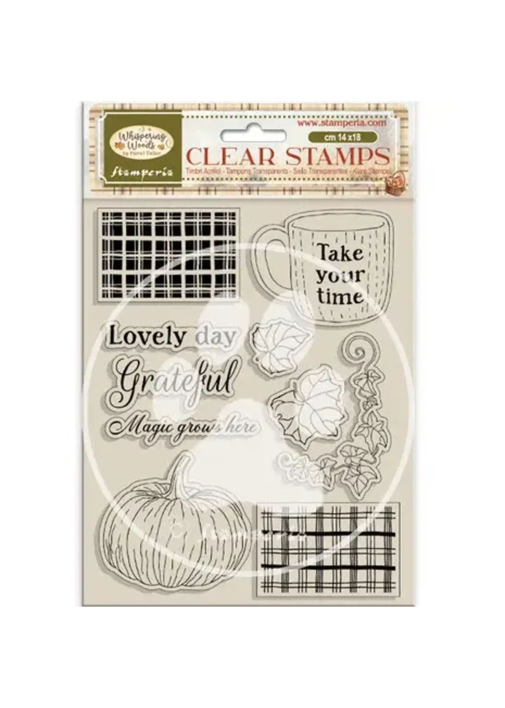 Whispering Woods Clear Stamp Cup and Pumpkin (WTK226)