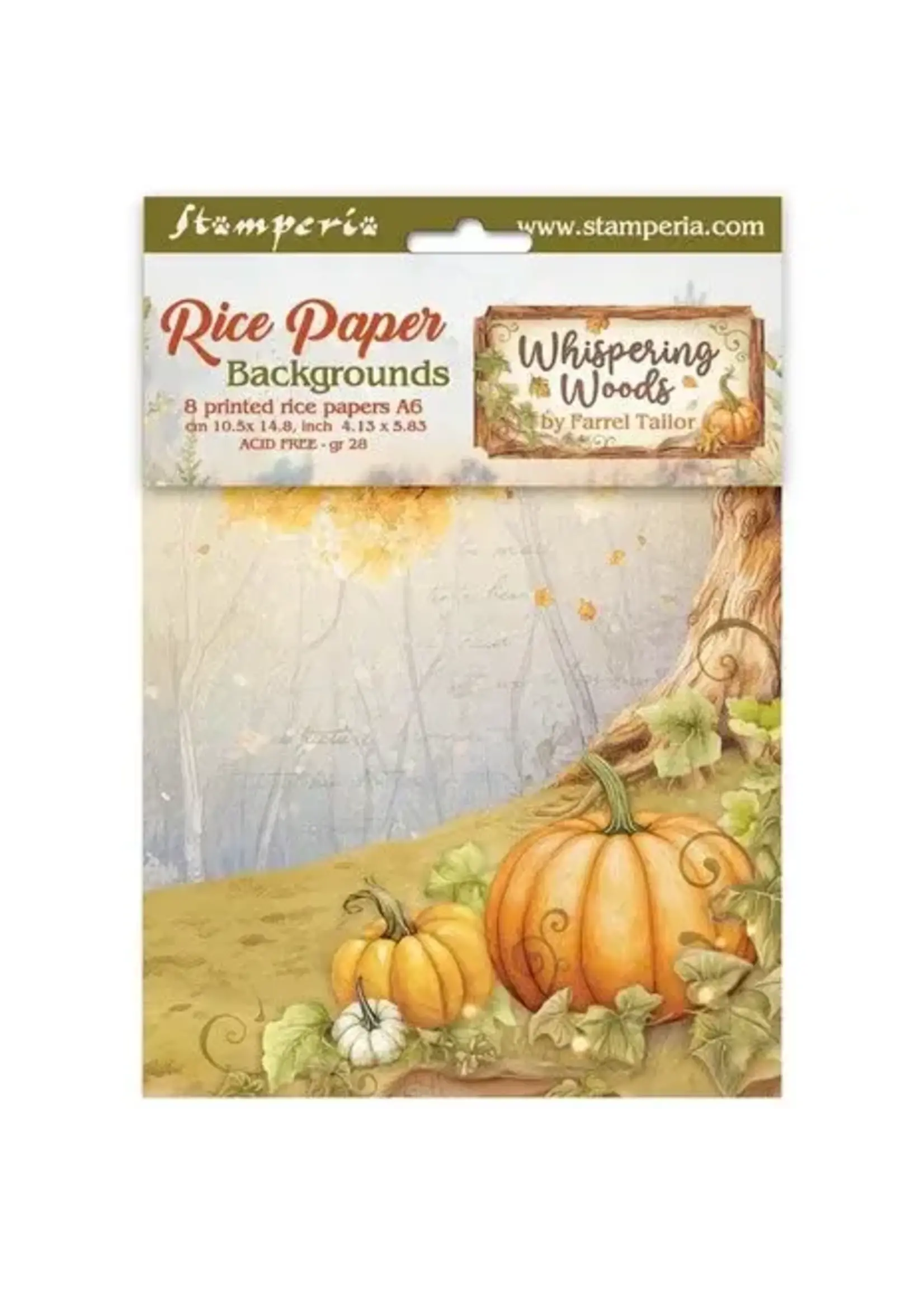 Whispering Woods A6 Rice Paper Backgrounds (8pcs) (DFSAK6045)