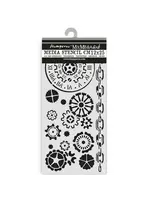 Voyages Fantastiques Thick Stencil 12x25cm Mechanisms (KSTDL131)
