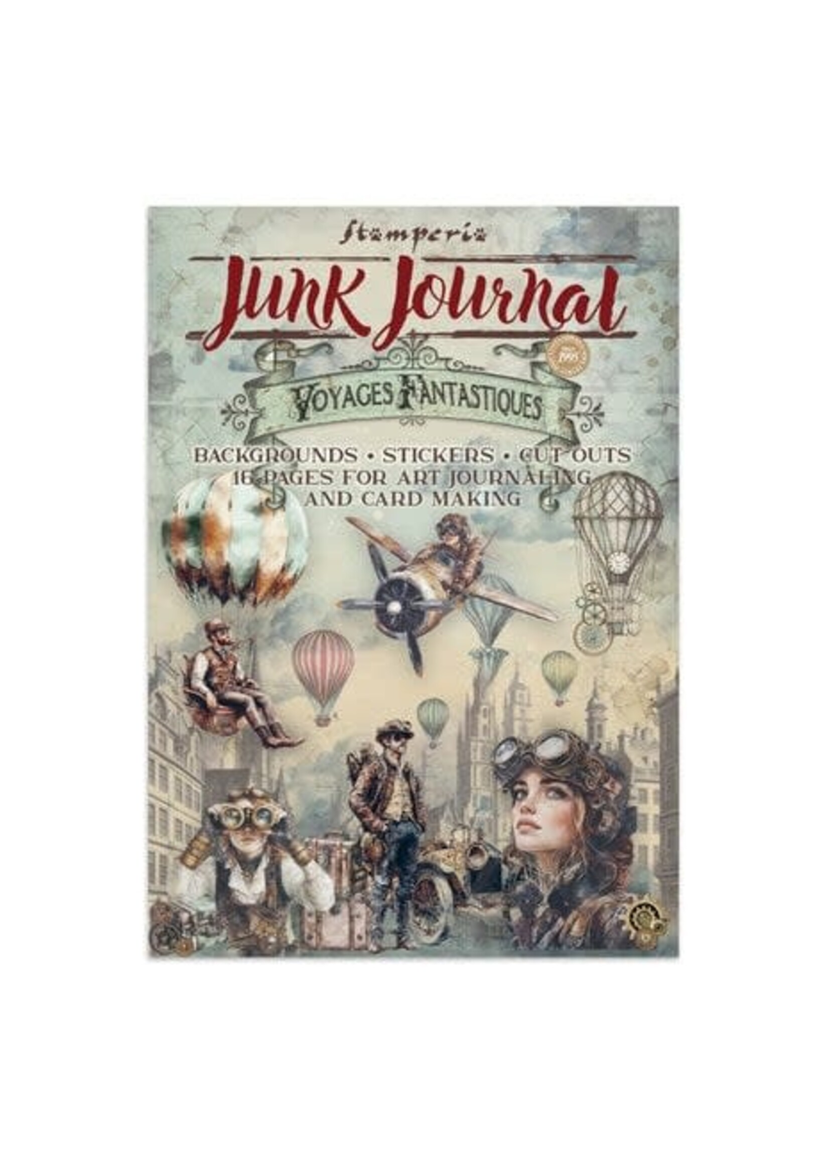 Voyages Fantastiques Junk Journal Stickers, Backgrounds, Cut-Outs (SBJK05)