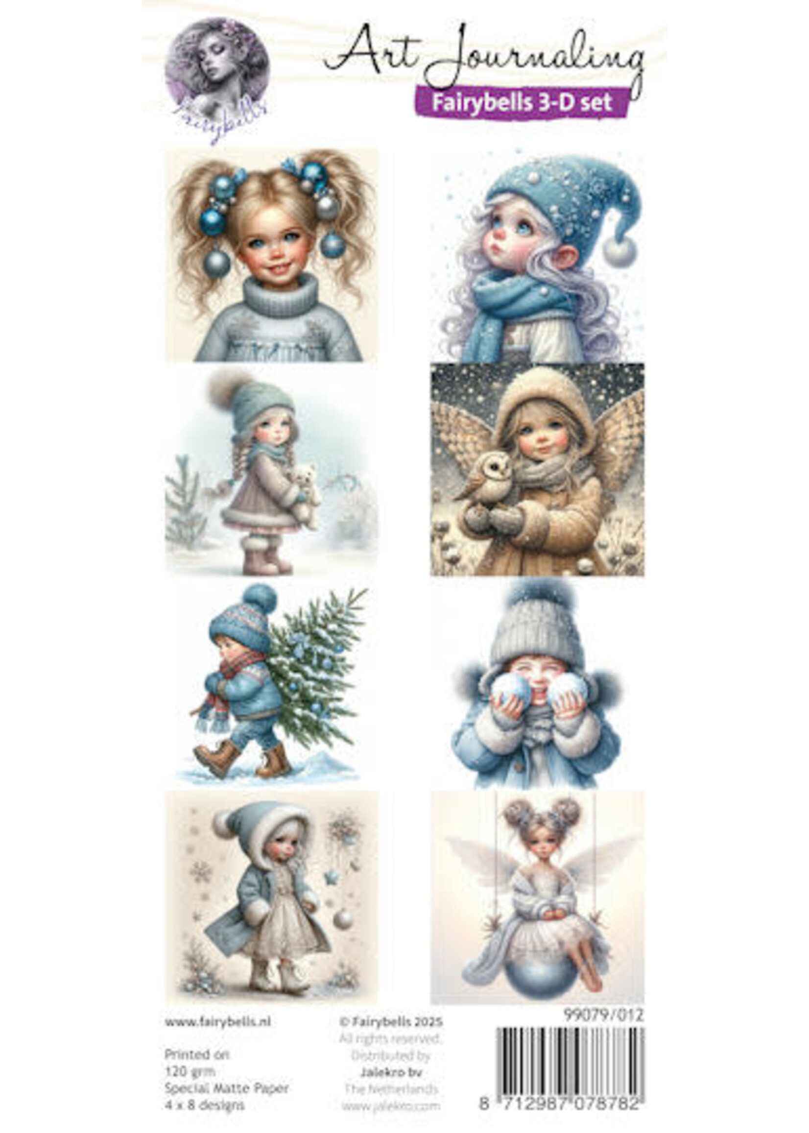 Fairybells 3-D setje Kerst - winter blauw