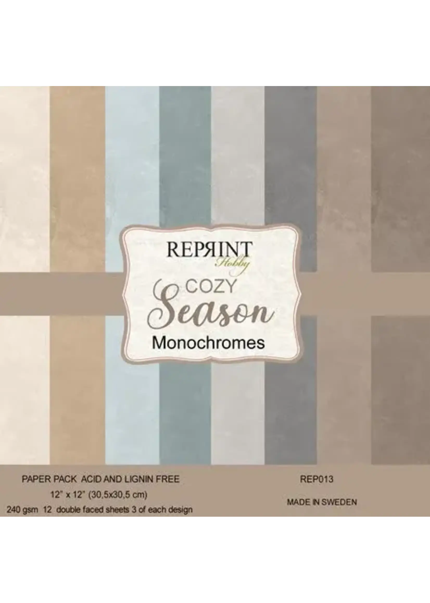 Cozy Season Monochromes 12x12 Inch Cardstock (REP013)