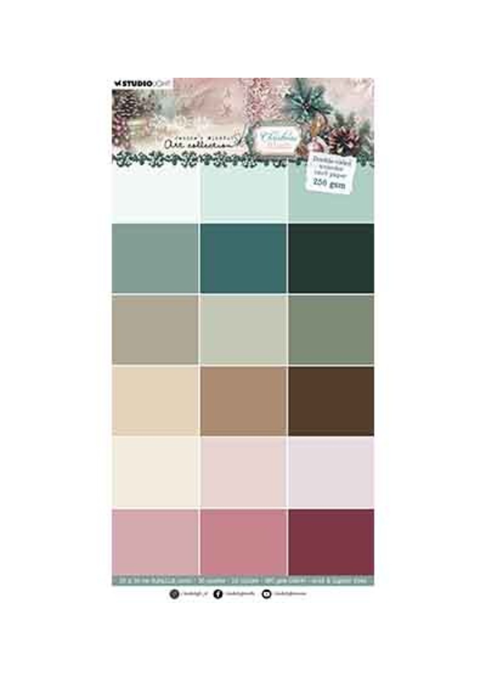 JMA-CB-UPP395 - Double-sided card paper Christmas Blush nr. 395