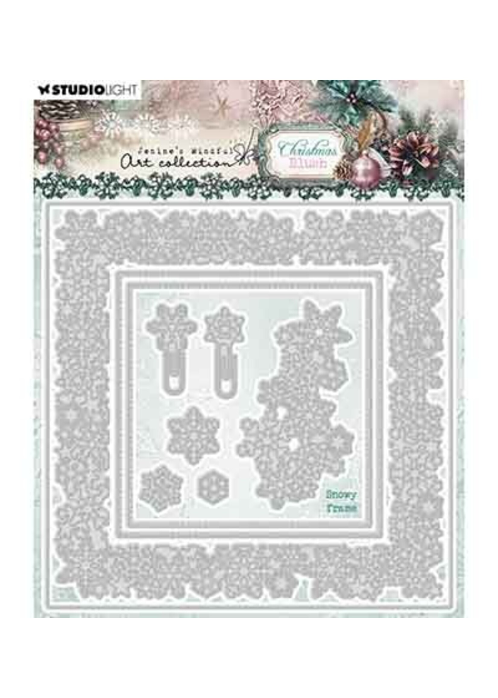 JMA-CB-CD1059 - Snowy frame Christmas Blush