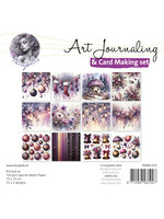 Art Journaling & Card Making Backgrounds Set Kerst paars