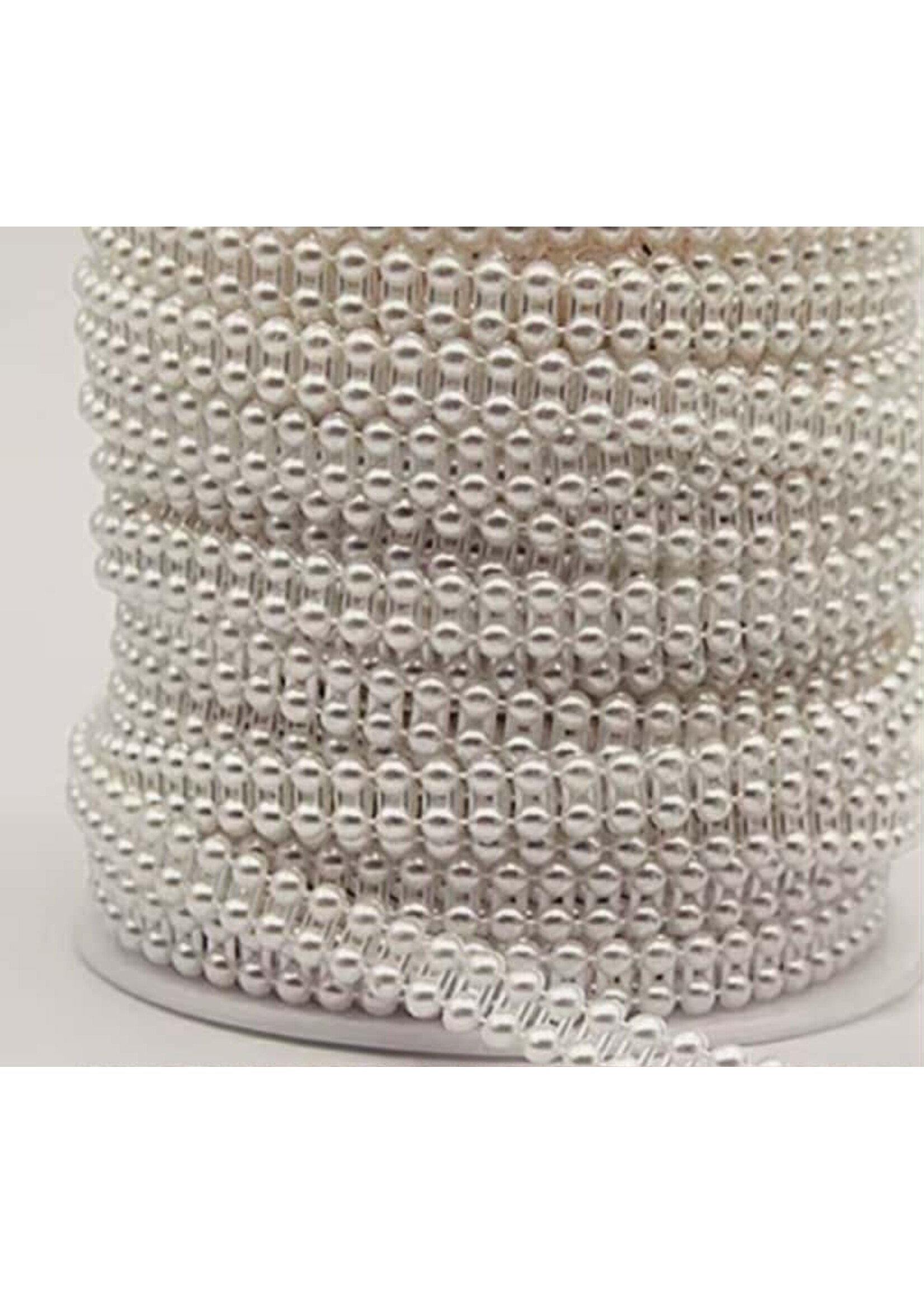 Dubbel parellint wit per meter