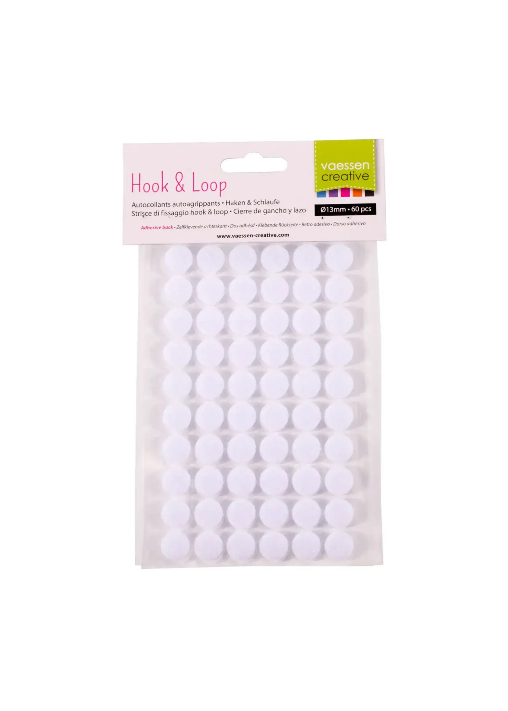Vaessen Creative • Klittenband Zelfklevende Achterkant Ø13mm 60stuks Vaessen Creative 1009-011