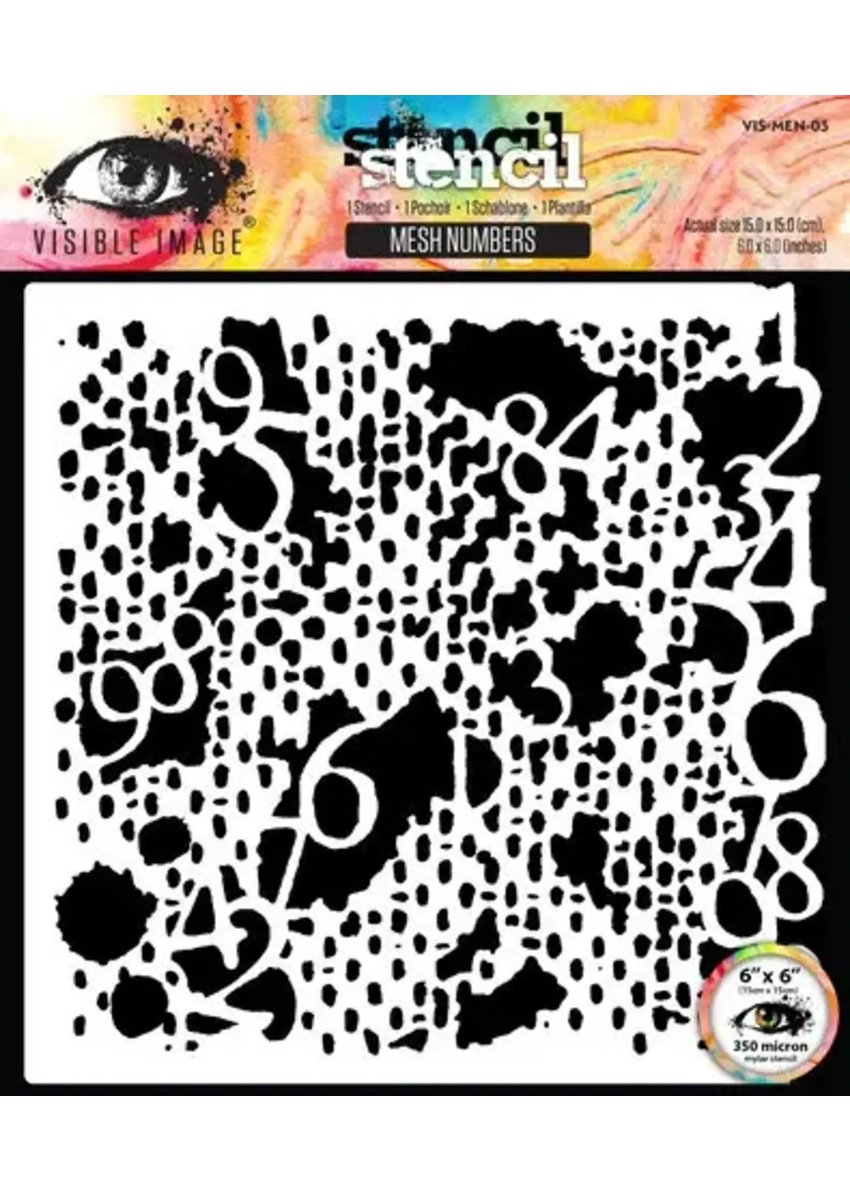 Tomorrow's Memories 6x6 Inch Stencil Mesh Numbers (VIS-MEN-03)