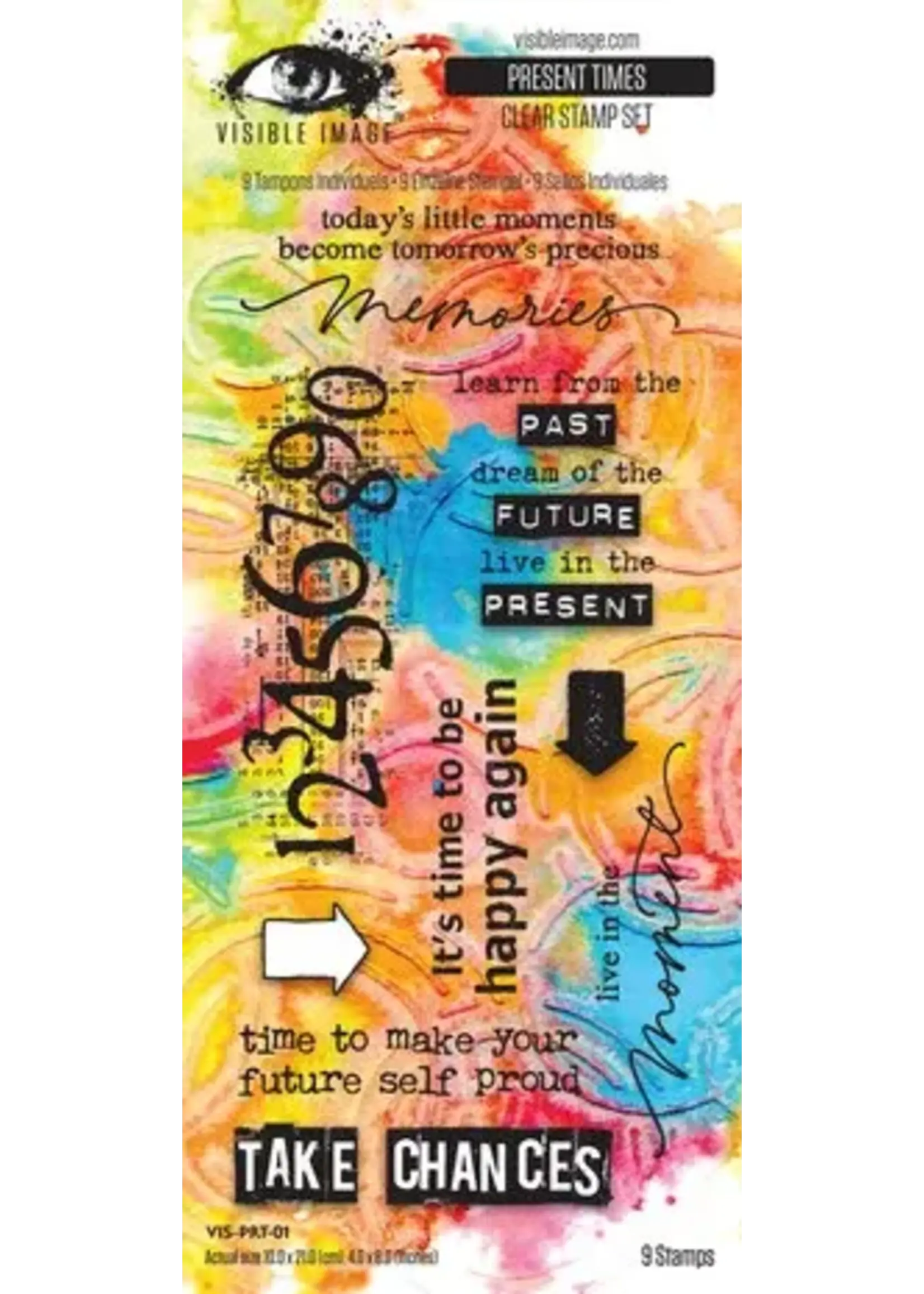 Tomorrow's Memories 4x8 Inch Stamp Set Present Times (VIS-PRT-01)