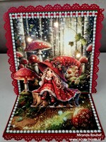 Easel fairy kaart met lichtjes Miranda