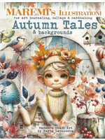 Maremi's Small Art - Illustrationi Collage Ephemera for Art Journaling - Autumn Tales & Backgrounds
