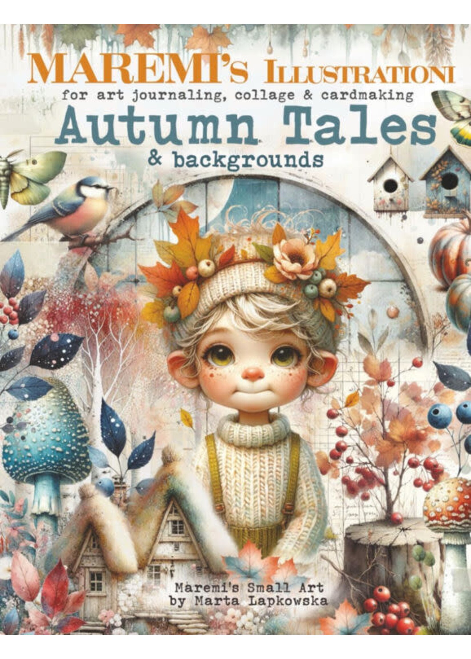 Maremi's Small Art - Illustrationi Collage Ephemera for Art Journaling - Autumn Tales & Backgrounds