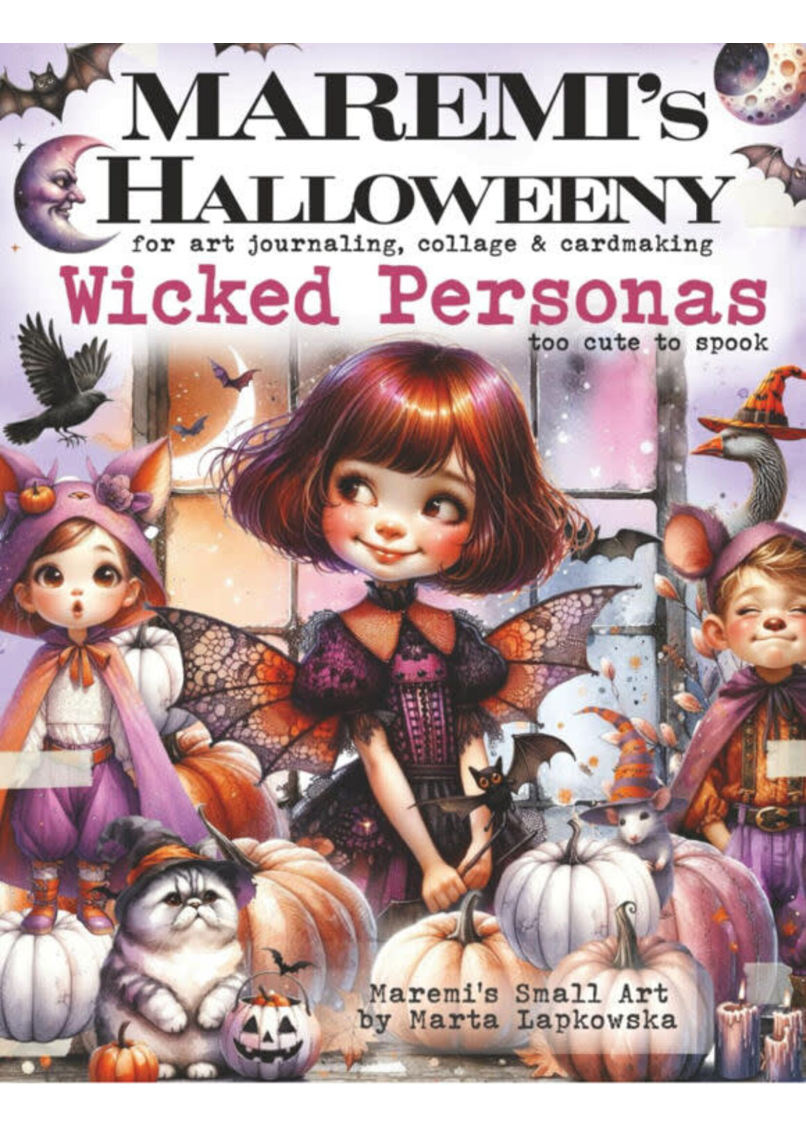Maremi's Small Art - Halloweeny Collage Pages for Art Journaling - Wicked Personas