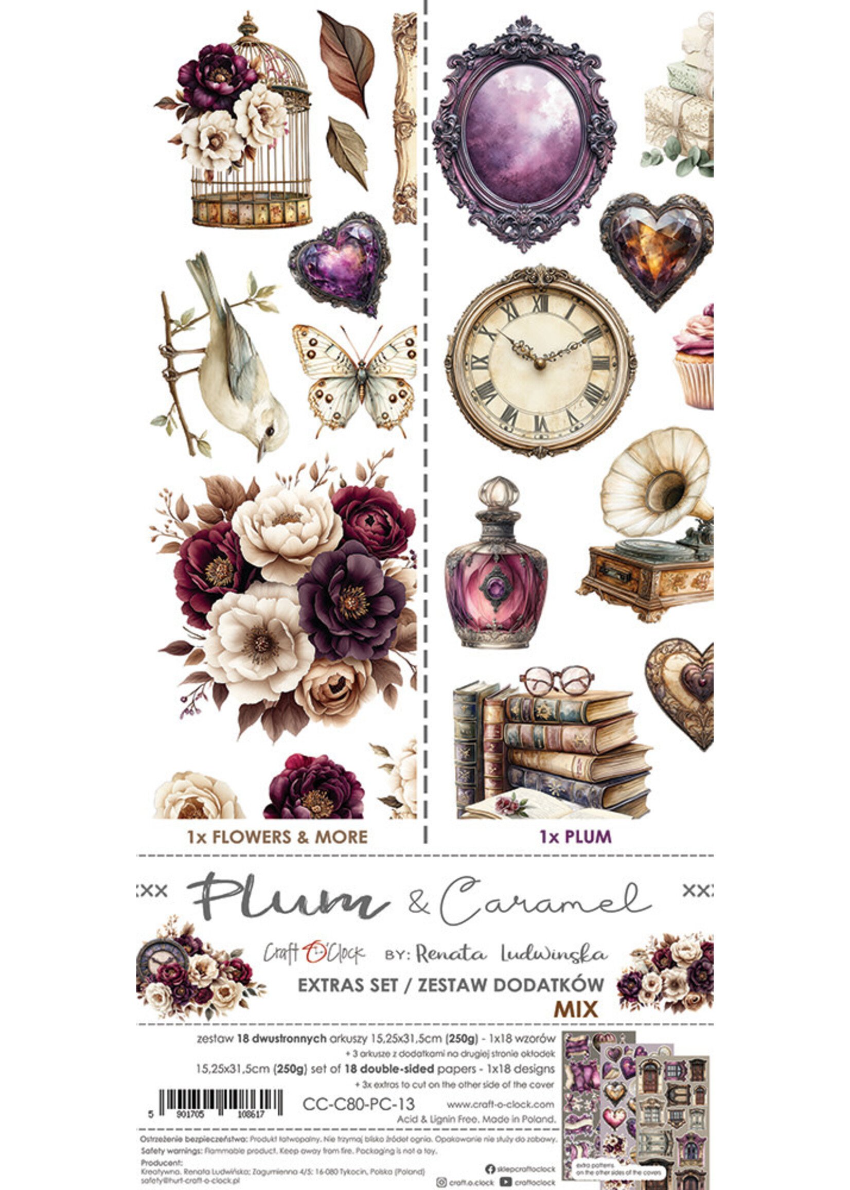 PLUM & CARAMEL - EXTRAS set - MIX