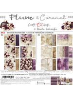 PLUM & CARAMEL - a set of papers 20,3x20,3cm - MIX