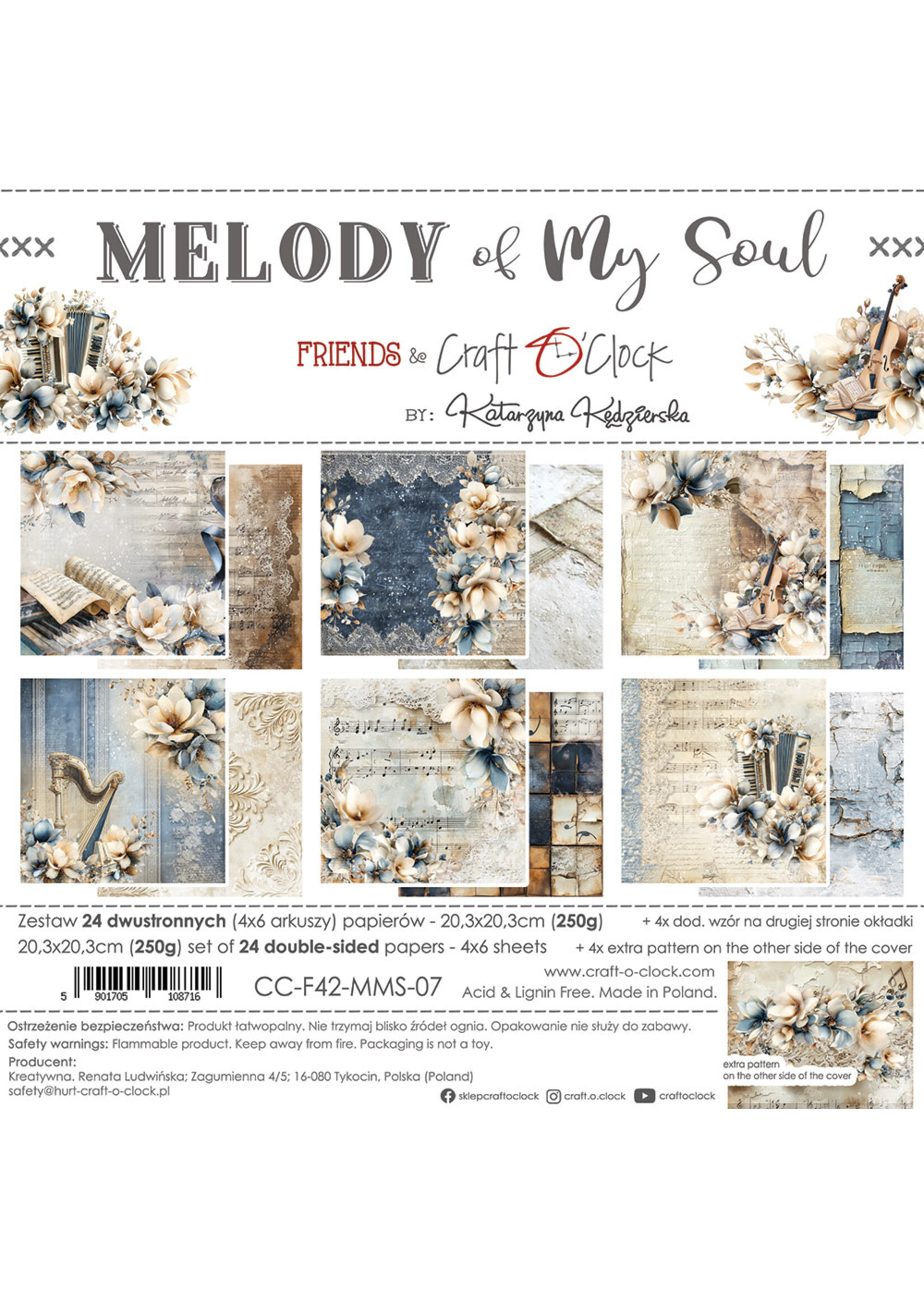 MELODY OF MY SOUL - a set of papers 20,3x20,3cm