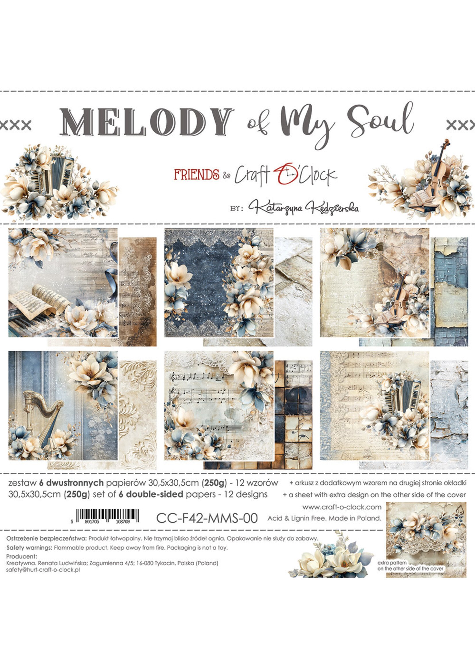 MELODY OF MY SOUL - a set of papers 30,5x30,5cm