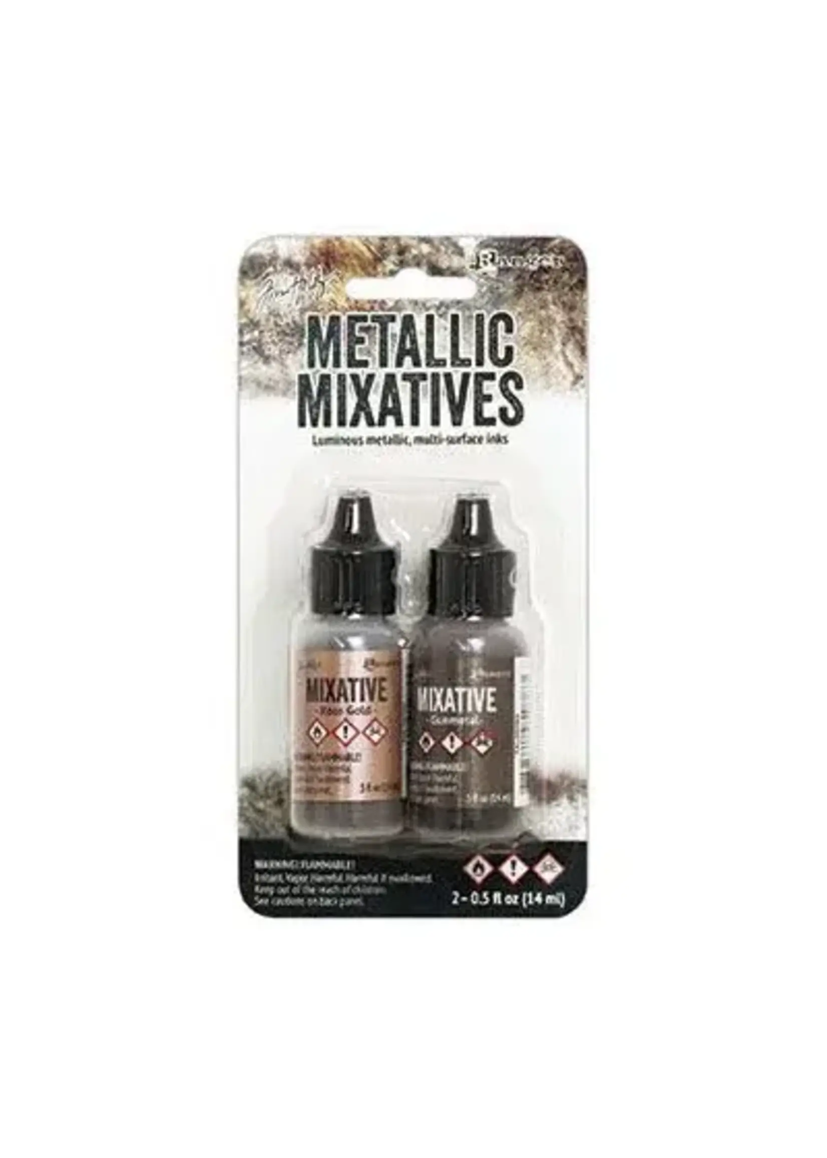 Ranger • Tim Holtz Mixatives Rosegold & Gunmetal 14ml Ranger Ink TAK 58762