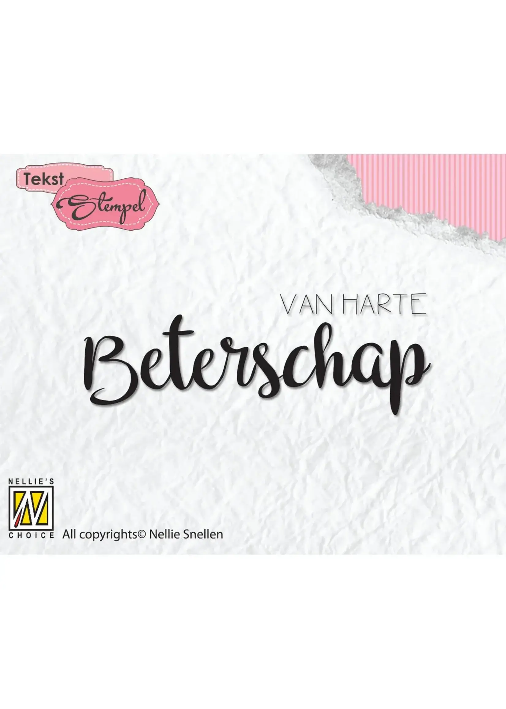 Nellie's Choice • Clear Stempel Nederlands Van Harte Beterschap Nellie's Choice DTCS020