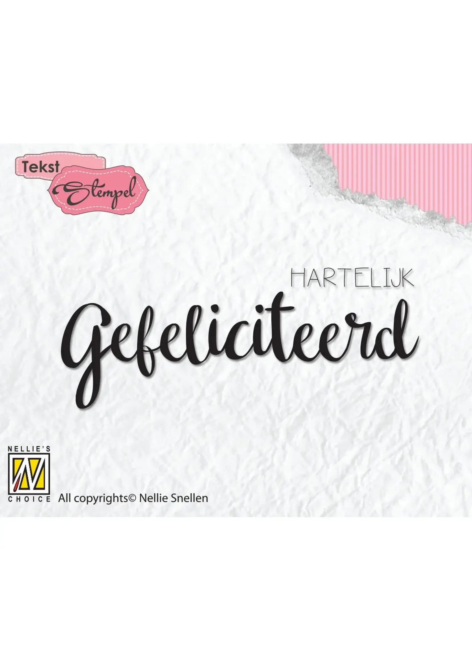 Nellie's Choice • Clear Stempel Nederlands Hartelijk Gefeliciteerd Nellie's Choice DTCS019
