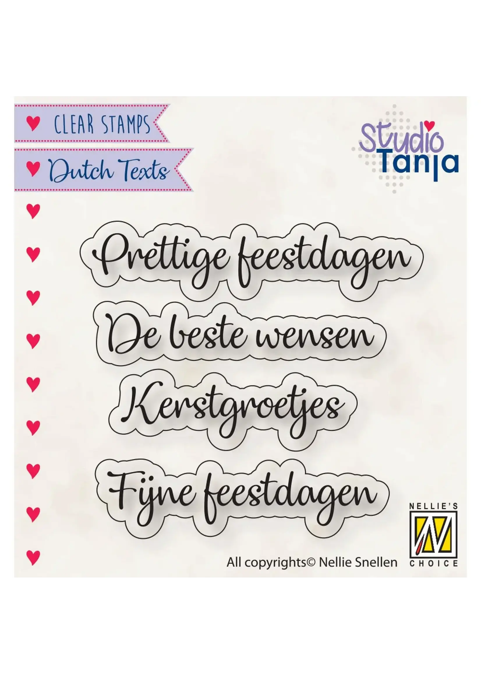 Nellie's Choice • Clear Stempel Nederlands Prettig Feestdagen Etc Nellie's Choice DTCS025