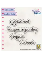 Nellie's Choice • Clear Stempel Nederlands Proficiat Etc Nellie's Choice DTCS027