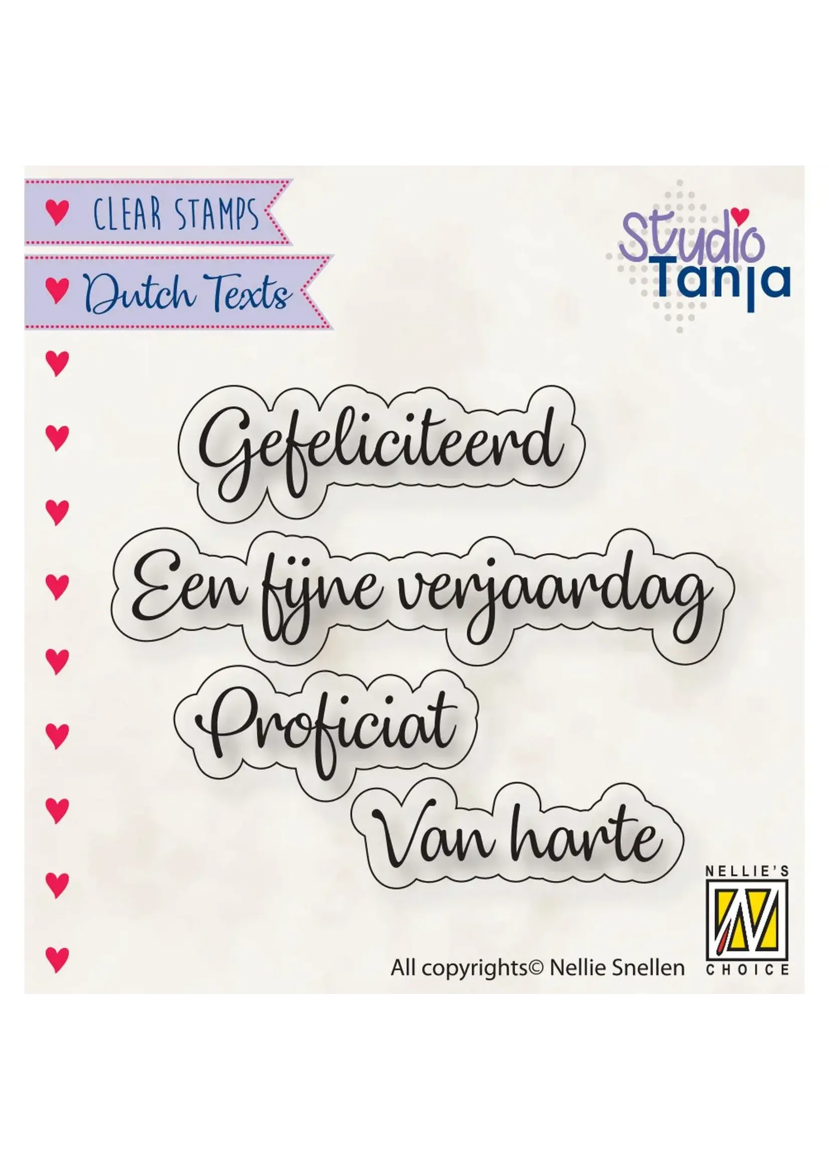 Nellie's Choice • Clear Stempel Nederlands Proficiat Etc Nellie's Choice DTCS027