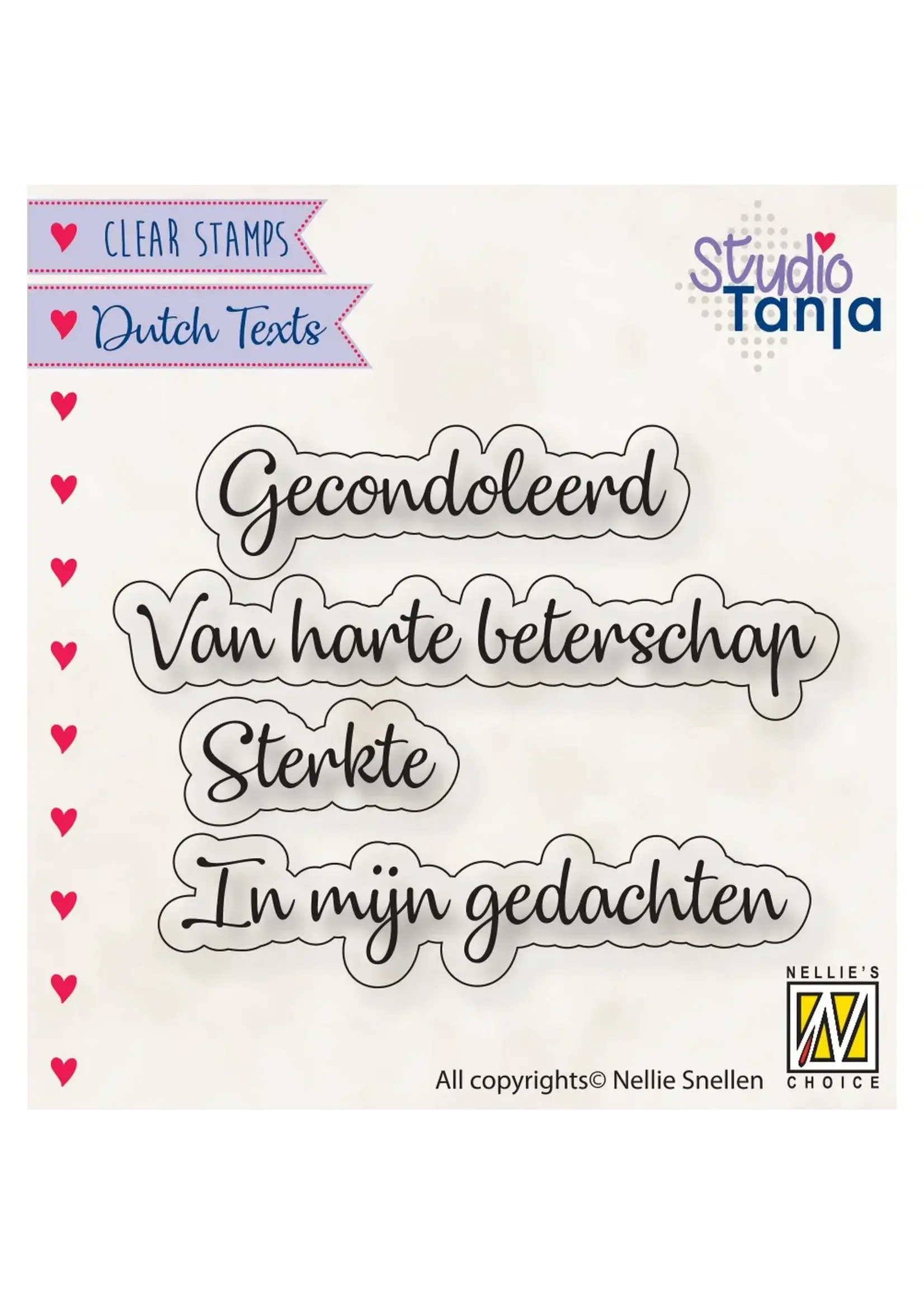Nellie's Choice • Clear Stempel Nederlands Gecondoleerd Etc Nellie's Choice DTCS029