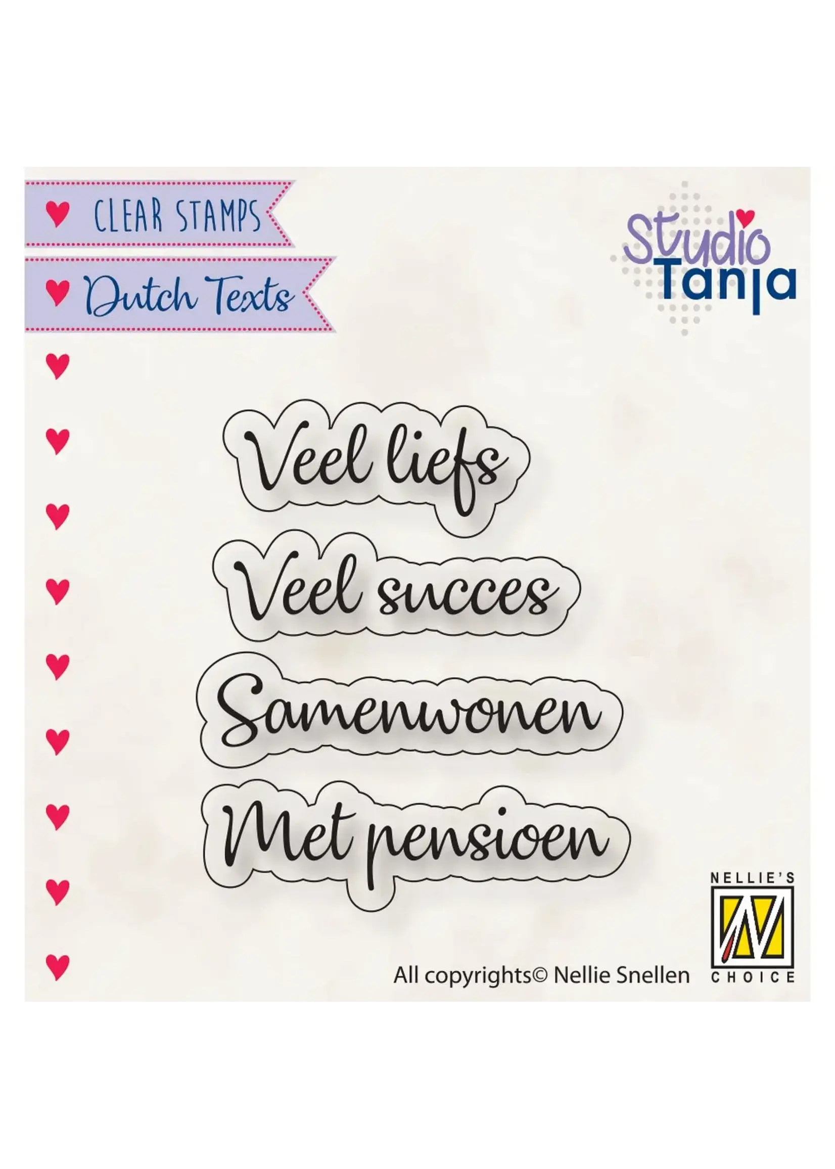 Nellie's Choice • Clear Stempel Nederlands Veel Liefs Etc Nellie's Choice DTCS024