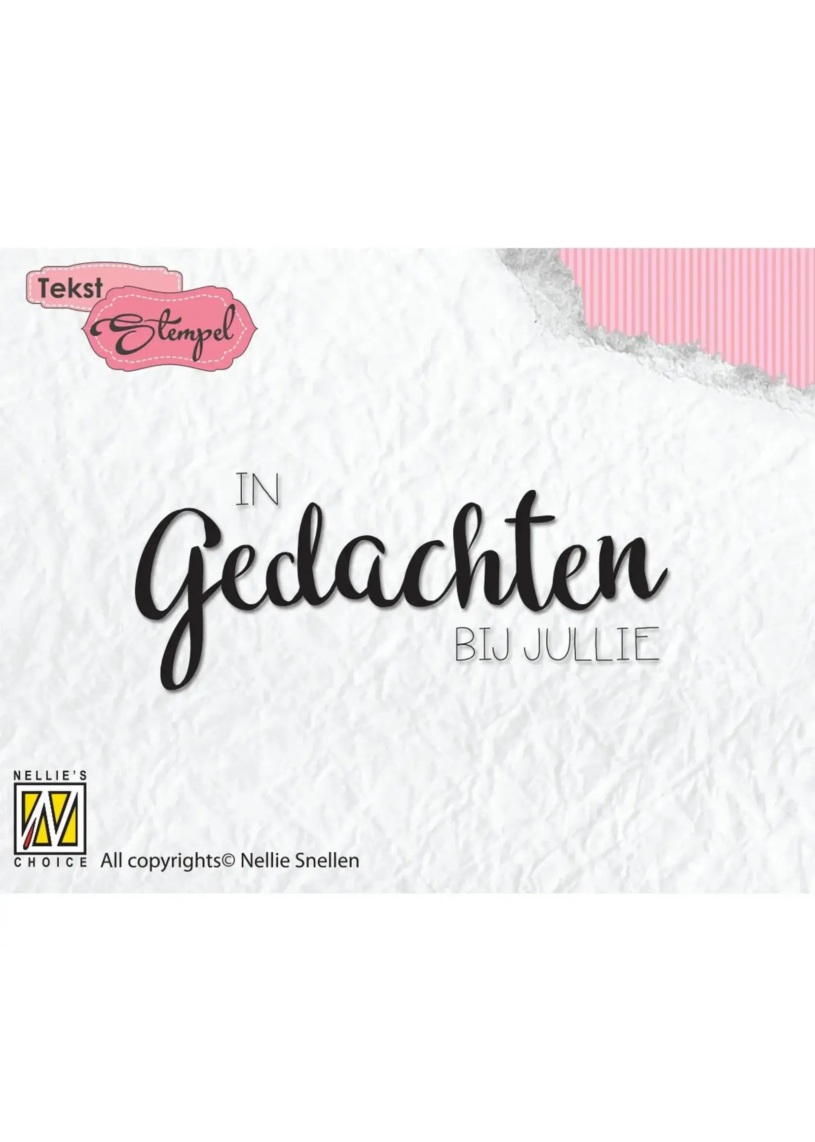 Nellie's Choice • Clear Stempel Nederlands in Gedachten Bij Jullie Nellie's Choice DTCS021