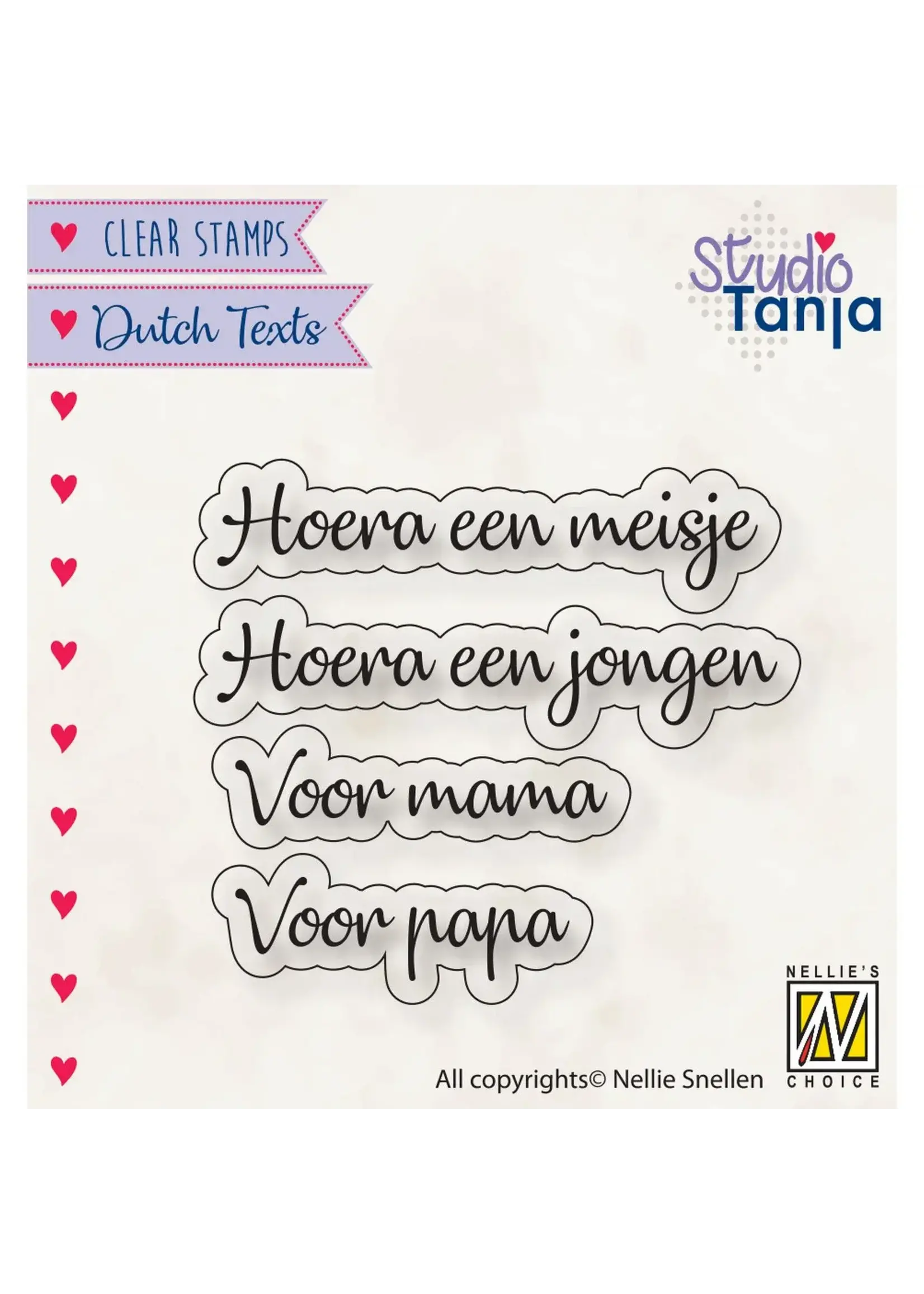Nellie's Choice • Clear Stempel Nederlands Hoera Een Meisje Etc Nellie's Choice DTCS028
