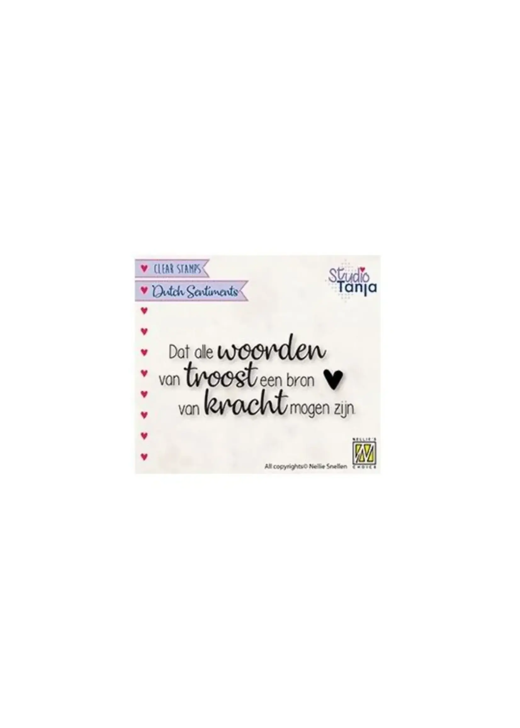 Nellie's Choice • Clear Stempel Nederlands Dat Alle Woorden Van Troost... Nellie's Choice SENC018