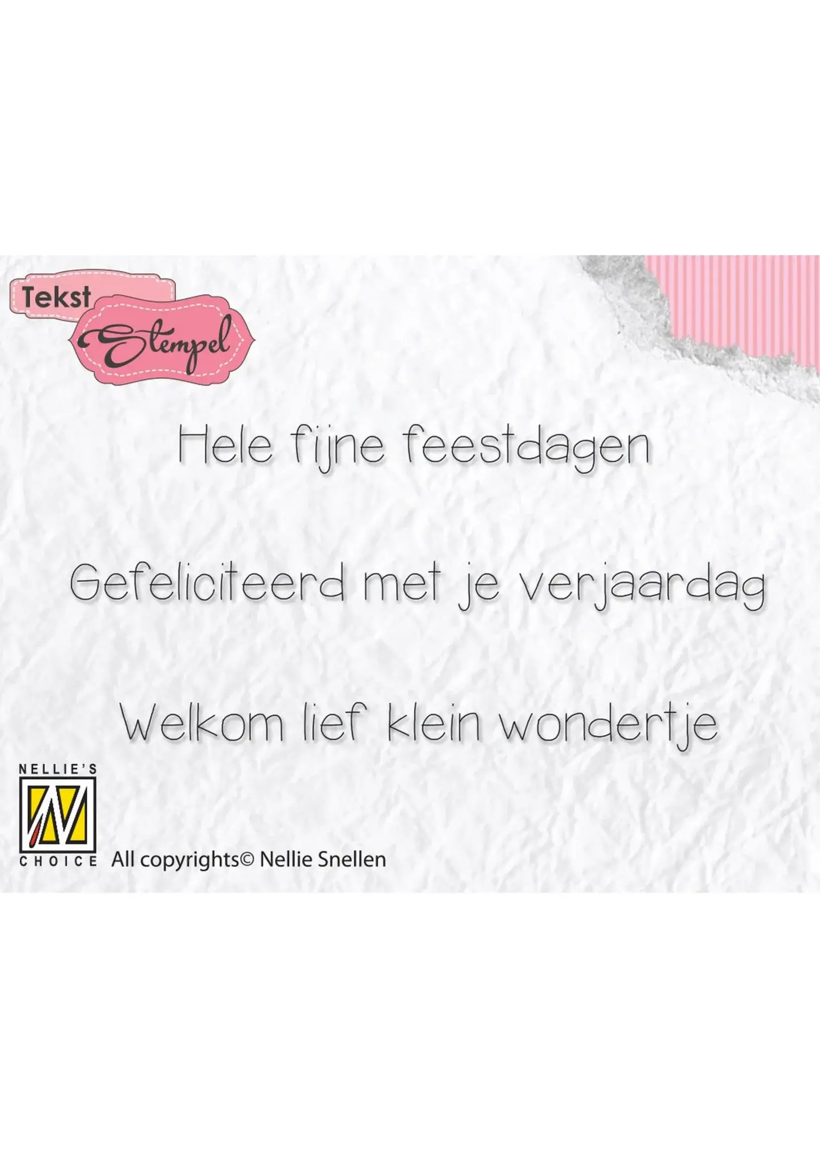 Nellie's Choice • Clear Stempel Nederlands Feestdagen, Verjaardag, Geboorte Nellie's Choice DTCS015