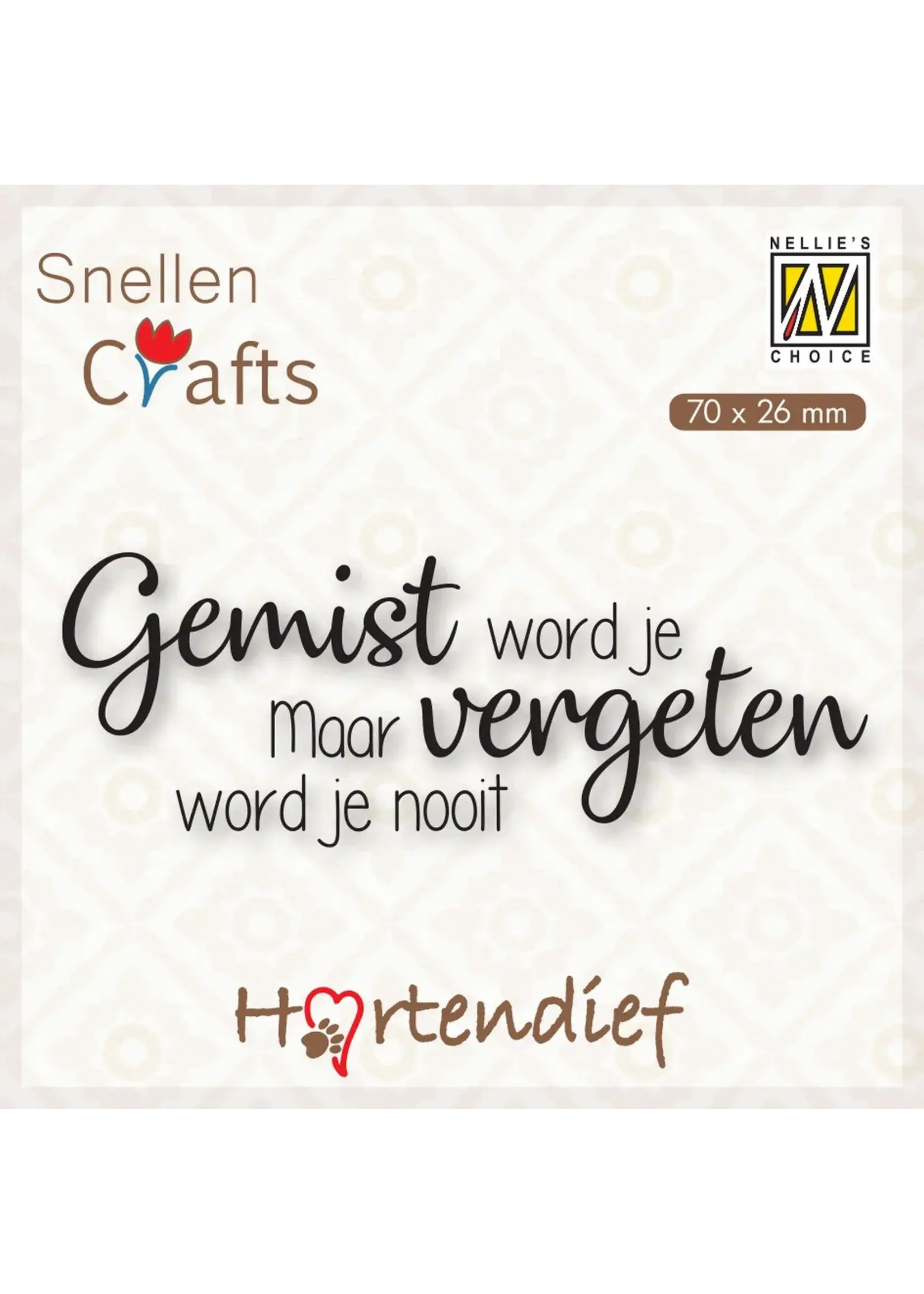 Nellie's Choice • Nederlandse Huisdier Condoleance Clear Stempel Hartedief Serie Gemist Word Je Maar Vergeten Word Nellie's Choice DTPCS005