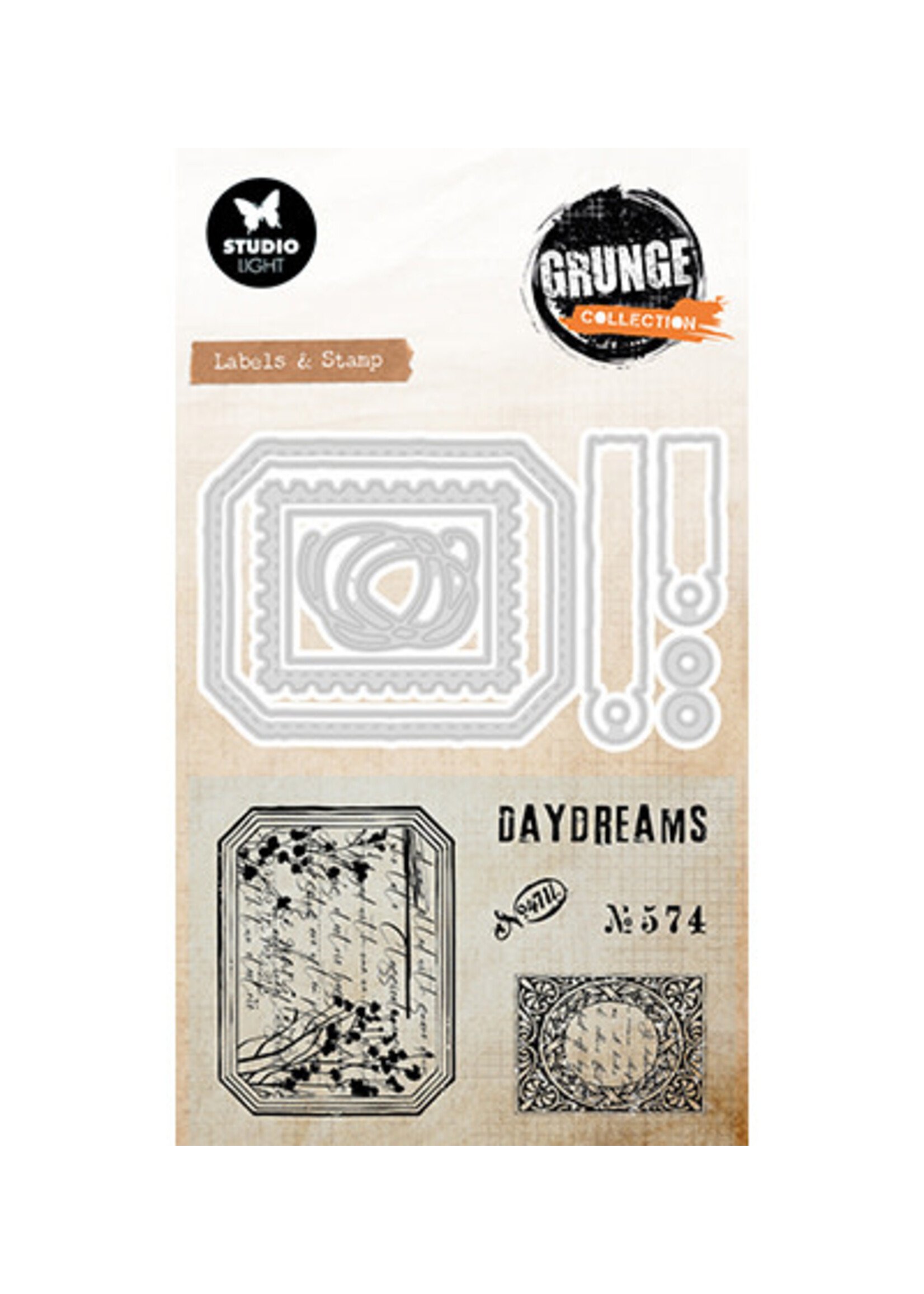 SL-GR-SCD100 - Label & Stamp Grunge Collection nr. 100