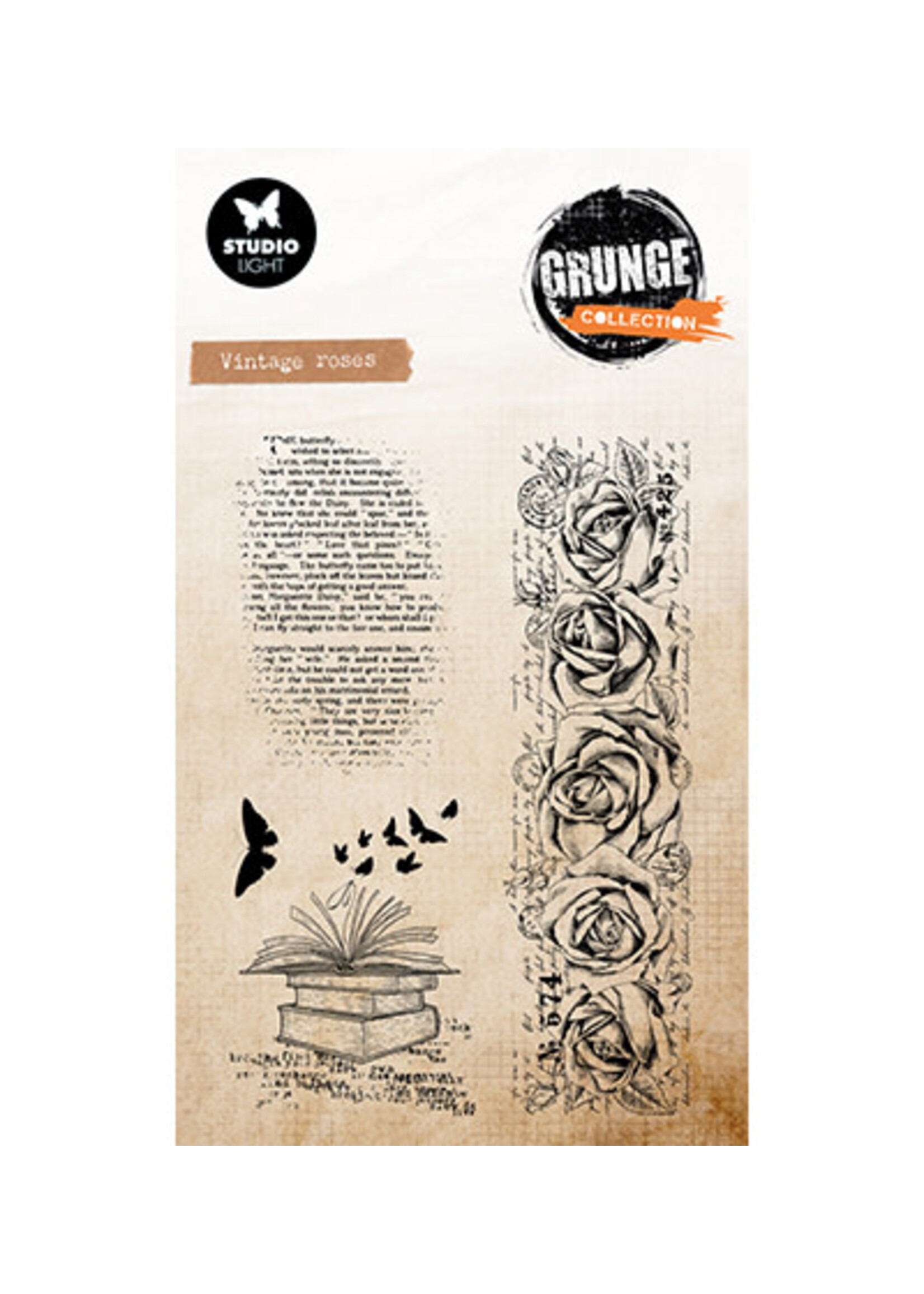 SL-GR-STAMP892 - Vintage roses Grunge Collection nr. 892